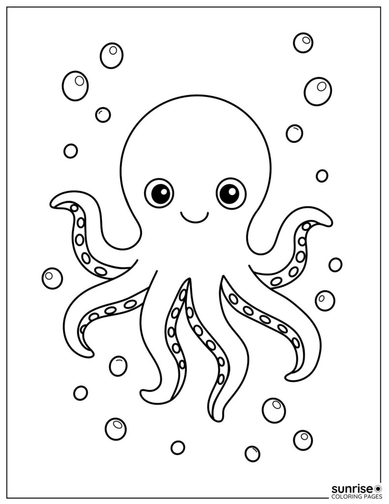 octopus coloring page