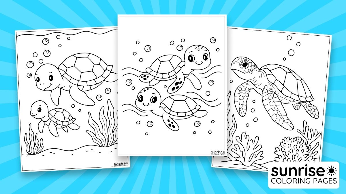 Printable Sea Turtle Coloring Pages 