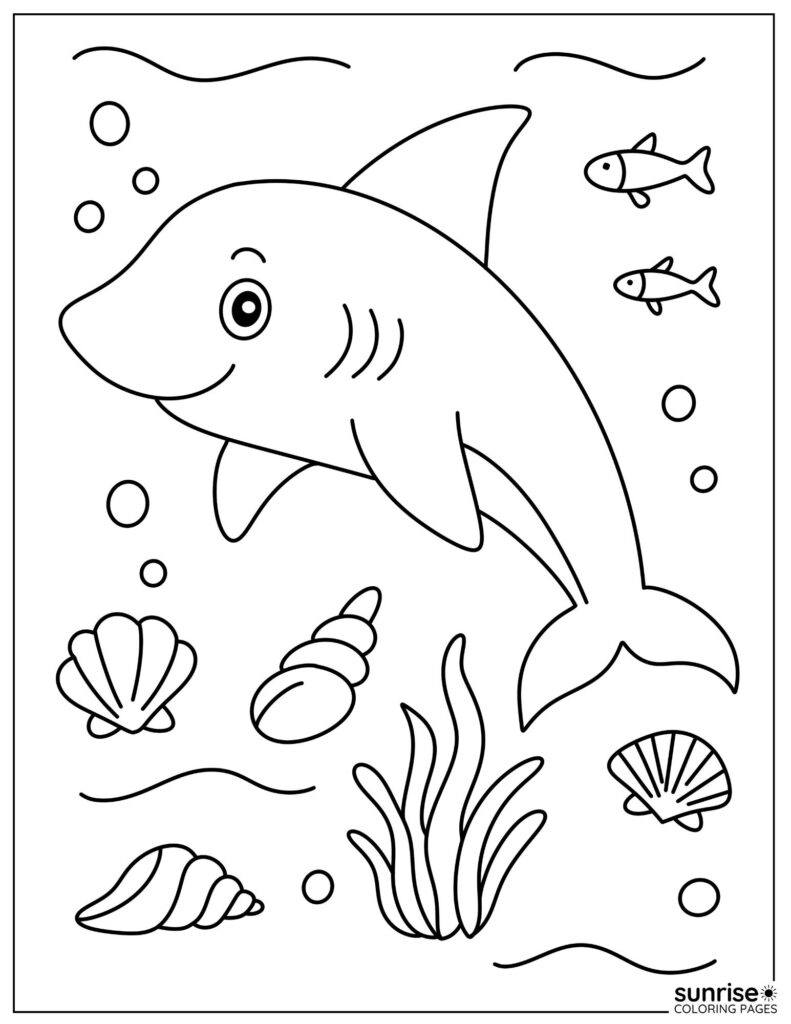 shark coloring page
